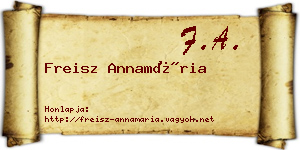Freisz Annamária névjegykártya
